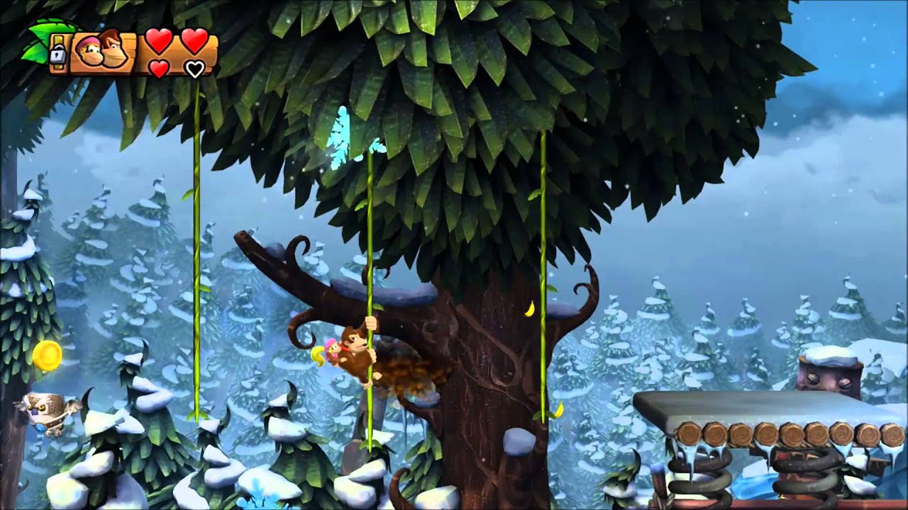 Donkey Kong Country: Tropical Freeze - 100% Walkthrough - 6-5 Forest Folly (Puzzle Pieces and KONG)