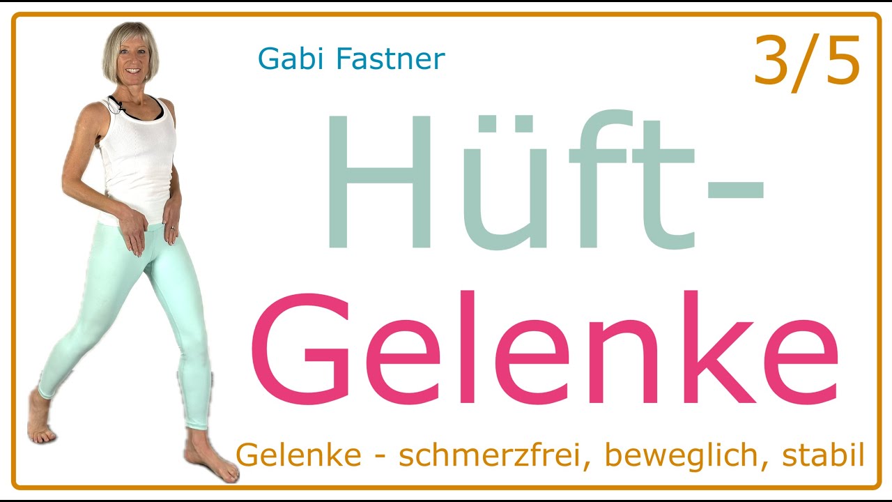 3/5 🌷 18 min. H&uuml;ftgelenke beweglich & stabil, schmerzfrei & gesund durch sanfte &Uuml;bungen, im Stehen