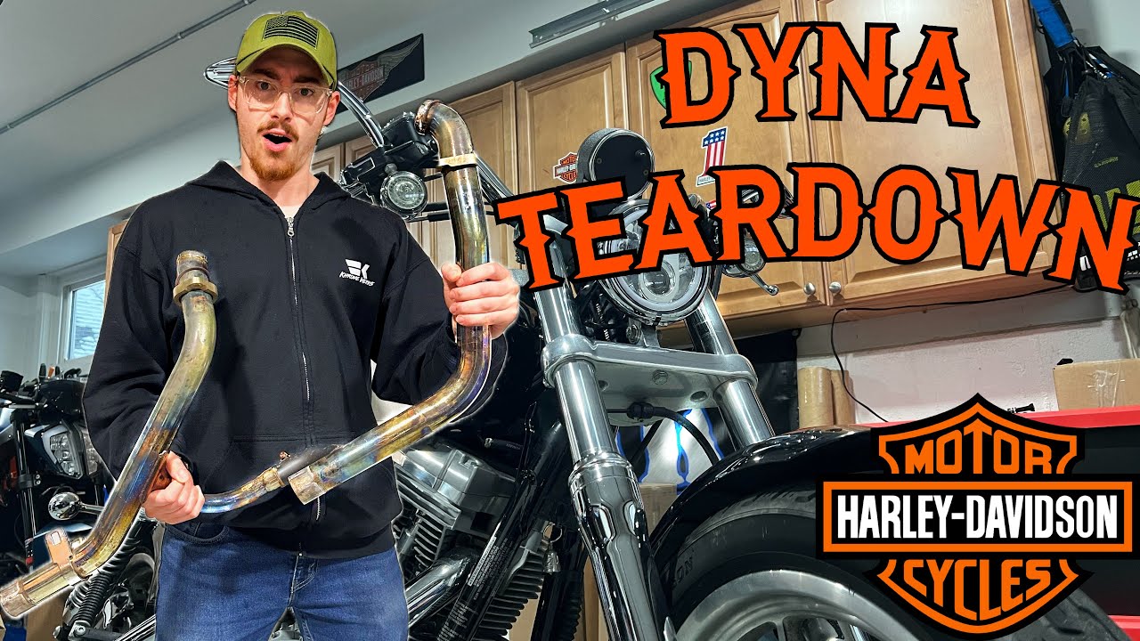 HARLEY DYNA TEARDOWN: Removing Exhaust and Belt Cover!