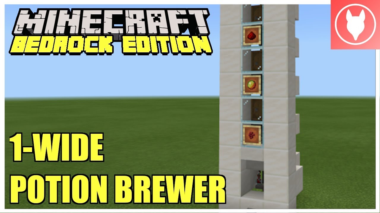 Minecraft Bedrock- One Wide Potion Brewer Tutorial ( Xbox/ MCPE/ Windows 10/ Switch)