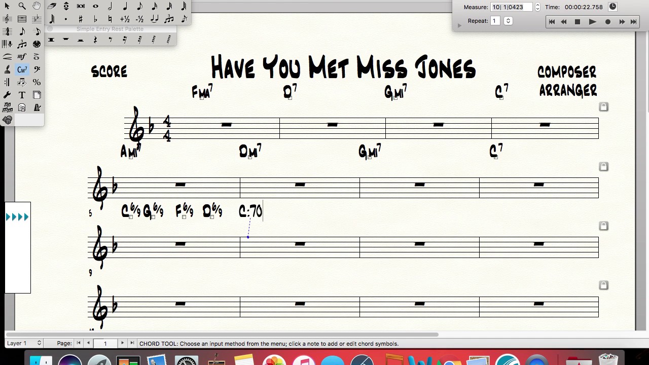 Hack #1 - How to put 6/9 chord symbols into Finale