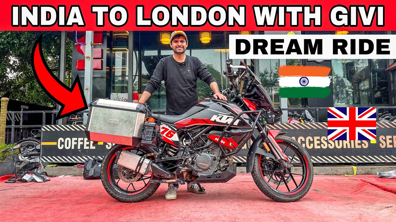 New Setup for India 🇮🇳 to LONDON 🇬🇧 RIDE 😍 Givi Panniers and accessories