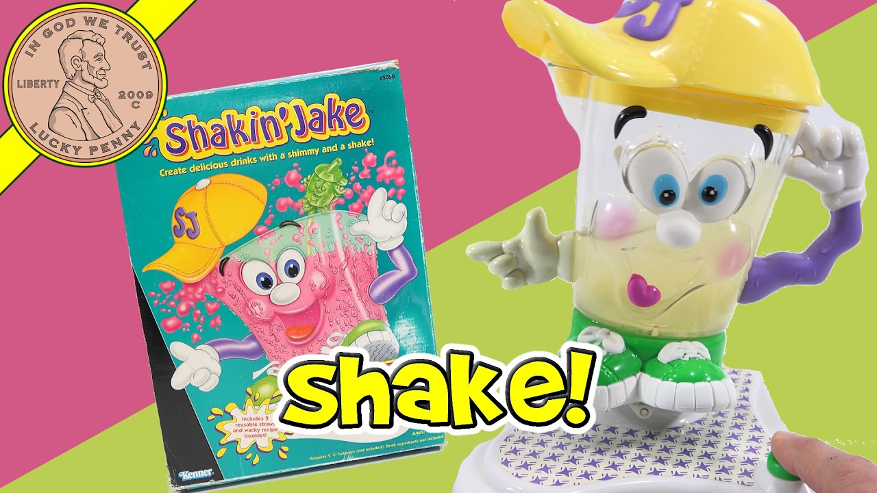 Shakin' Jake Delicious Drink Maker Kenner 1995   Milk 'n Cookies   New Yok Egg Cream   Lemon Slush