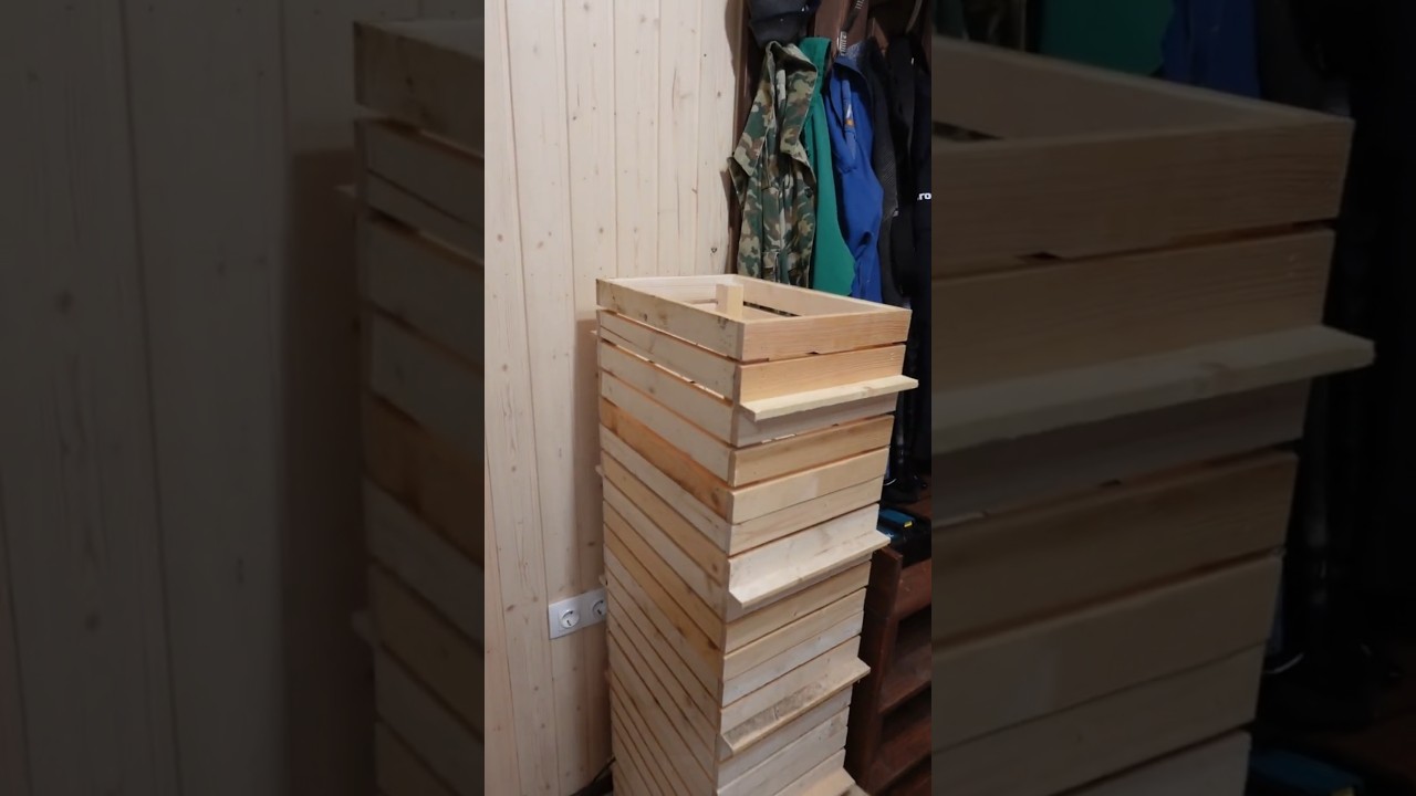 Ящики для овощей, своими руками, из остатков доски.