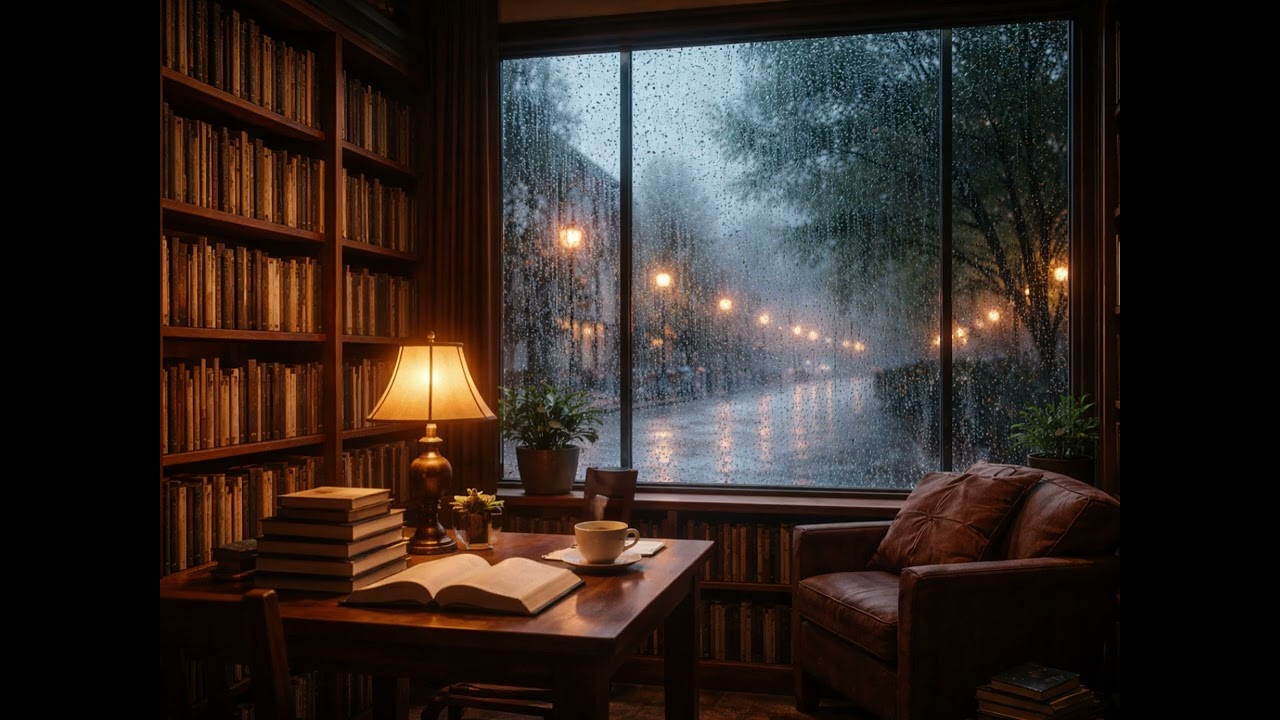 POV: You are reading In The Library While Rain Taps Against The Windows