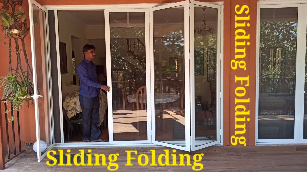Sliding Folding Doors with Locks & Handles | Aluminium Doors | Foldable Doors | Bi Fold Doors