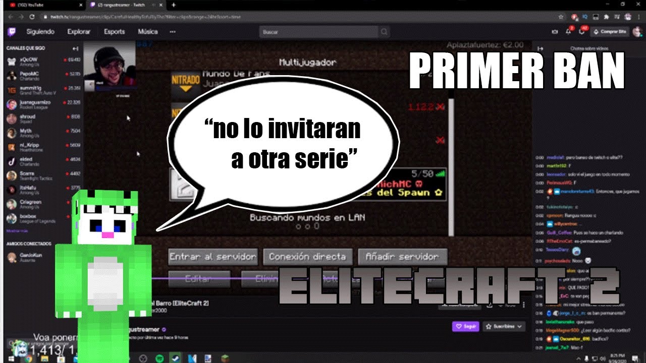 *DESBANEADO!!! :D* CONTERSTINE REACCIONA AL BANEO DE RANGUGAMER POR FILTRAR LA IP DE ELITECRAFT 2