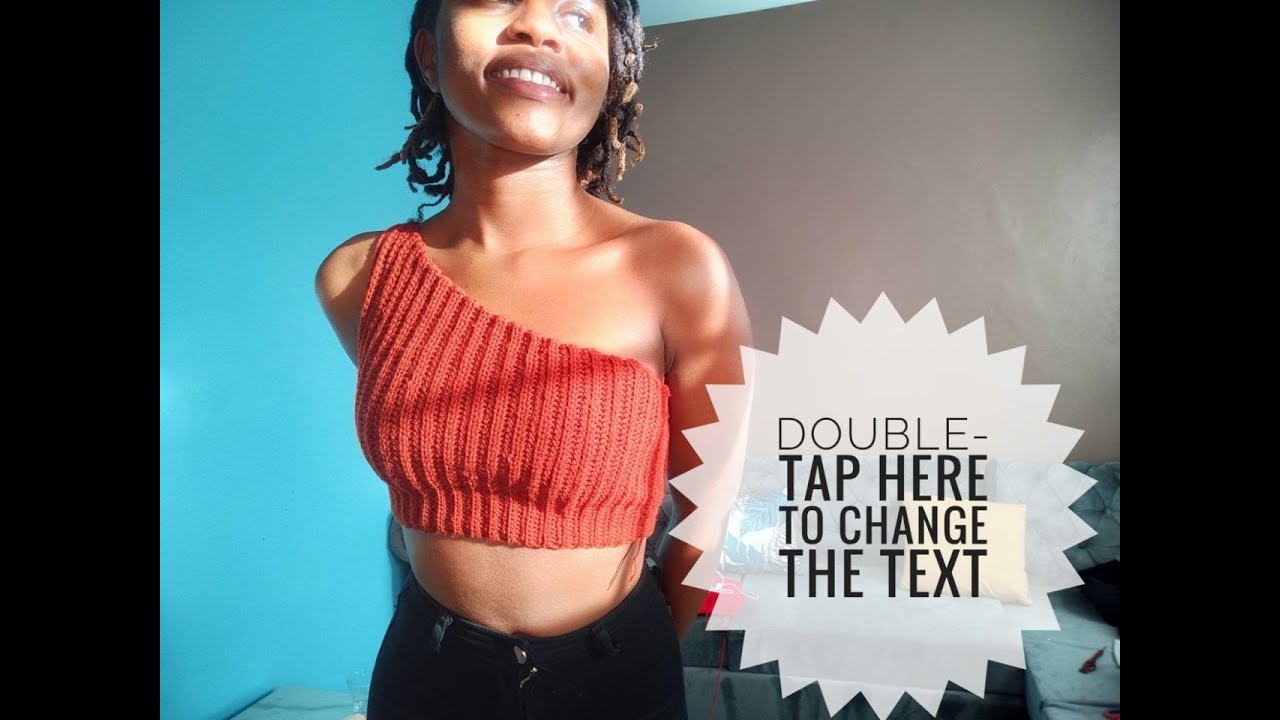 How to make a crochet one shoulder top//one hand crochet top