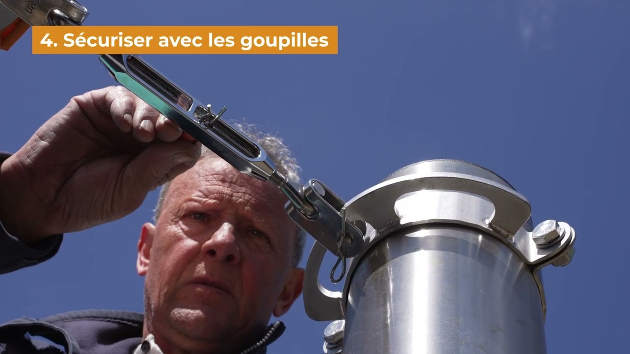 Démontage et remontage saisonnier d'une voile d'ombrage