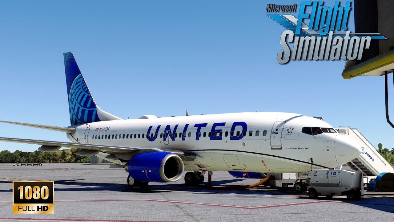 United Airlines PMDG 737-700 Charlotte - Chicago | FULL FLIGHT | MSFS