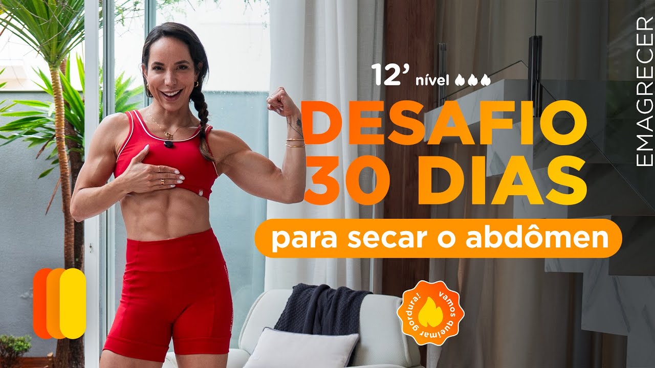 Desafio barriga definida em casa -Treino pra quem quer barriga seca - 12 minutos  Carol Borba