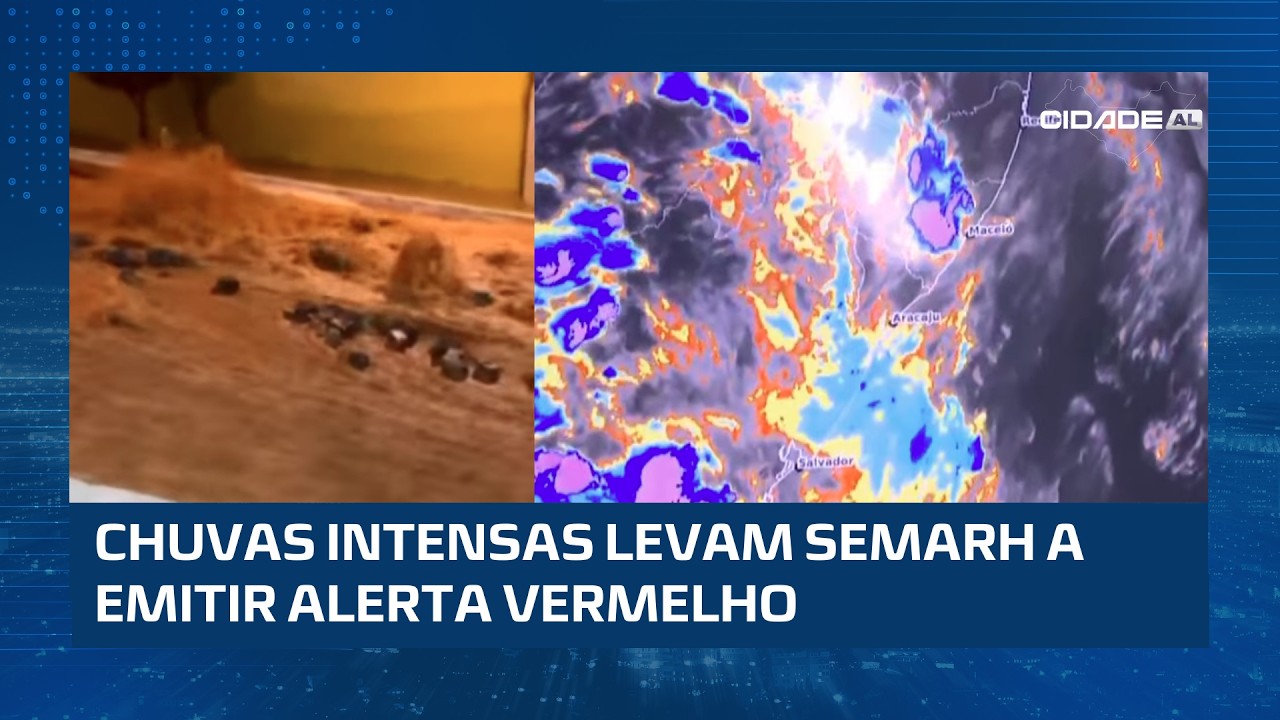 SEMARH coloca alerta vermelho de chuvas para algumas cidades de Alagoas