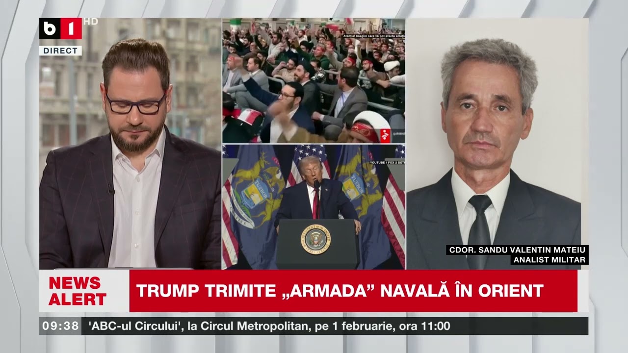 CMDR (R) SANDU VALENTI MATEIU, ANALIST MILITAR, DESPRE TRUMP CARE TRIMITE ARMADA NAVALĂ ÎN ORIENT