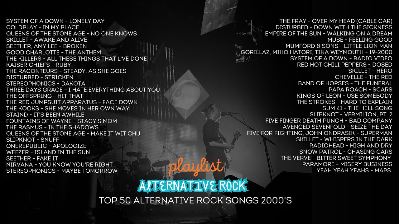 TOP 50  - BEST ALTERNATIVE ROCK 00's