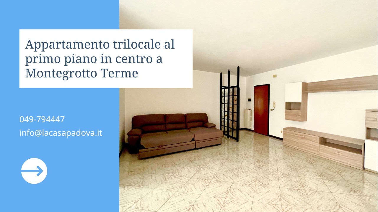Appartamento trilocale al primo piano in centro a Montegrotto Terme
