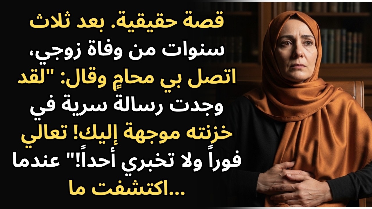 بعد 3 سنوات من وفاة زوجي.. اتصل بي المحامي وقال: 