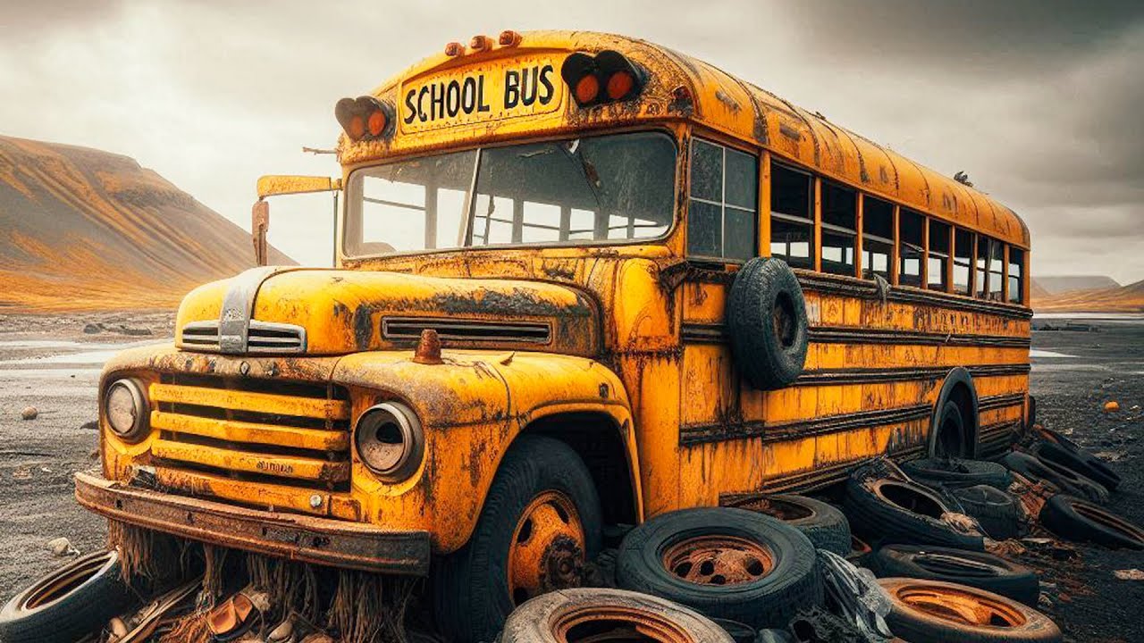 Abandoned American School Buses 🚌 Rusty Yellow School Bus 2025