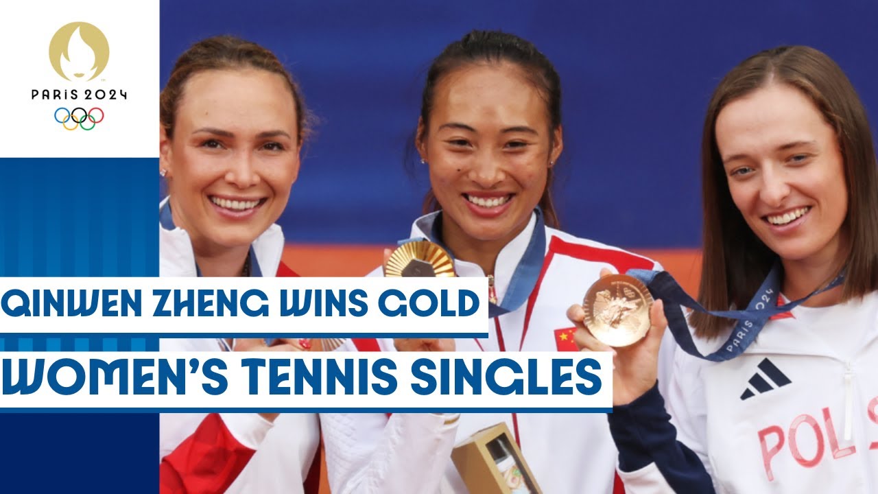 Qinwen Zheng 🇨🇳 wins gold 🥇 in women's tennis singles |  Paris 2024 highlights