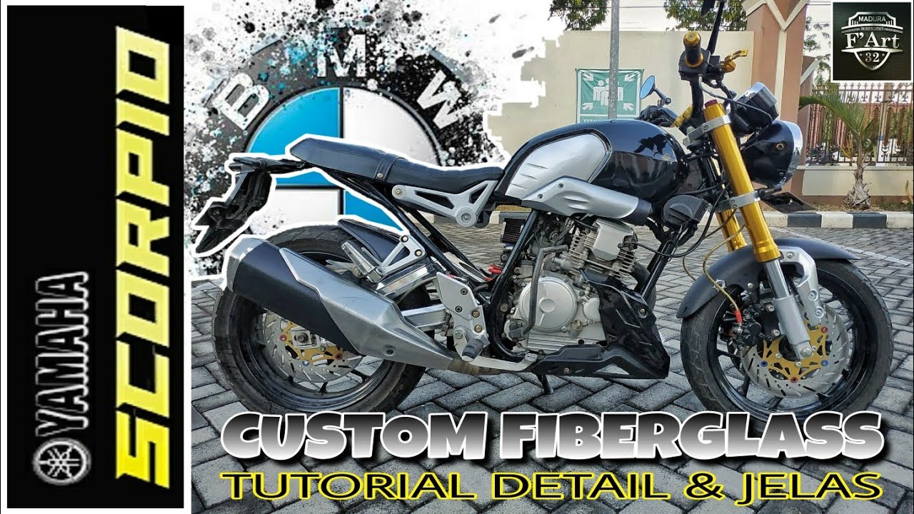 YAMAHA SCORPIO 225 diCUSTOM menjadi BMW R nine T ‼️ TUTORIAL FIBERGLASS DETIL dan JELAS ⁉️