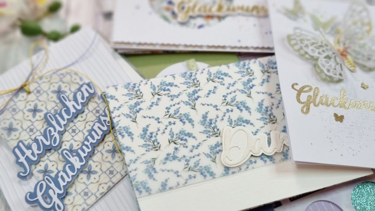 10 Kartenideen mit Vellum, NEUE Vellum Paper Blöcke #decotimecrafts , #Action, Dankeskarten basteln