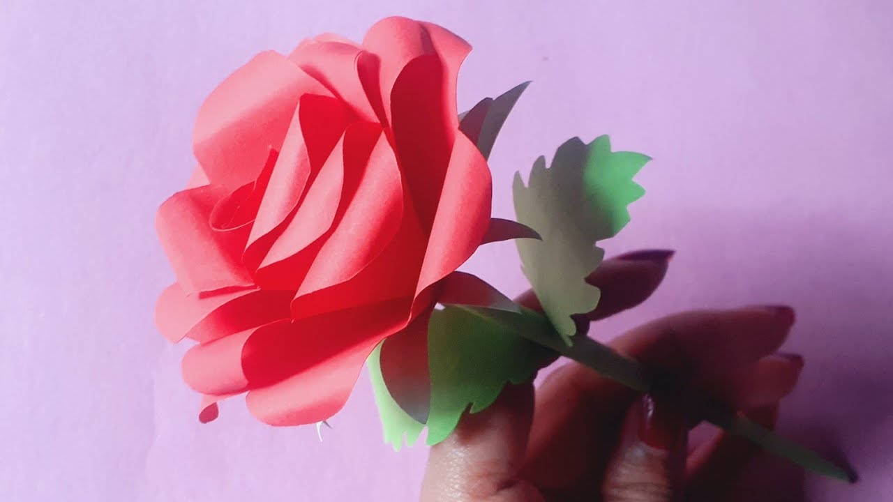 🌹 Paper rose flower for Valentine’s Day Cute DIY paper craft 💕 #Doodlia #DIY #Valentine Love & Care!