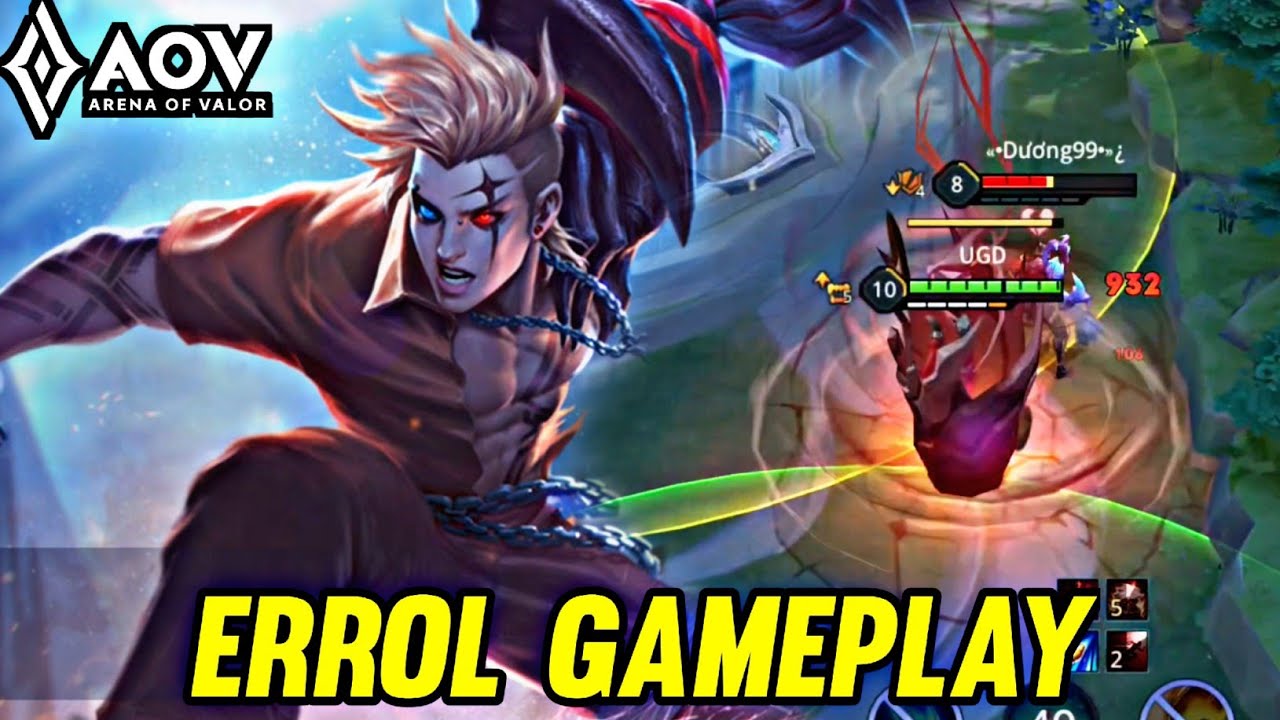 AOV : ERROL GAMEPLAY | IN DS LANE - ARENA OF VALOR LI&Ecirc;NQU&Acirc;NMOBILE ROV