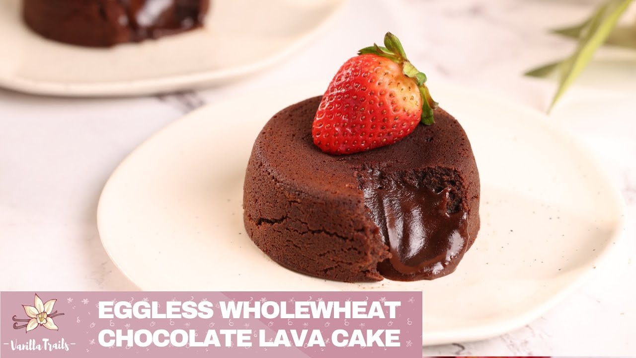 Eggless Wholewheat Chocolate Lava Cake | Restaurant Style Valentine’s Dessert | Chocolate Fondant