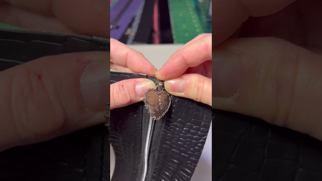 How to put a custom #5 zipper pull on custom zipper tape.