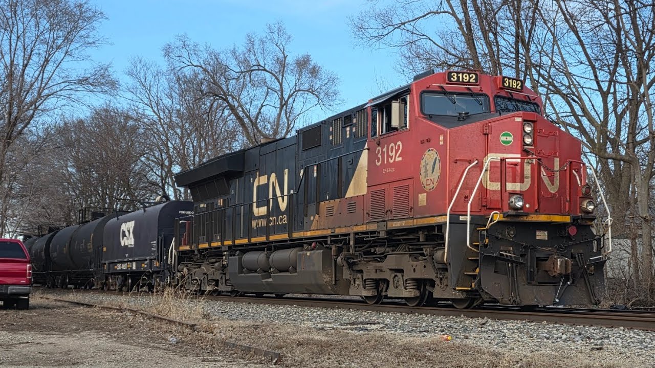 Canadian National local Train in Pekin Illinois 1/22/26