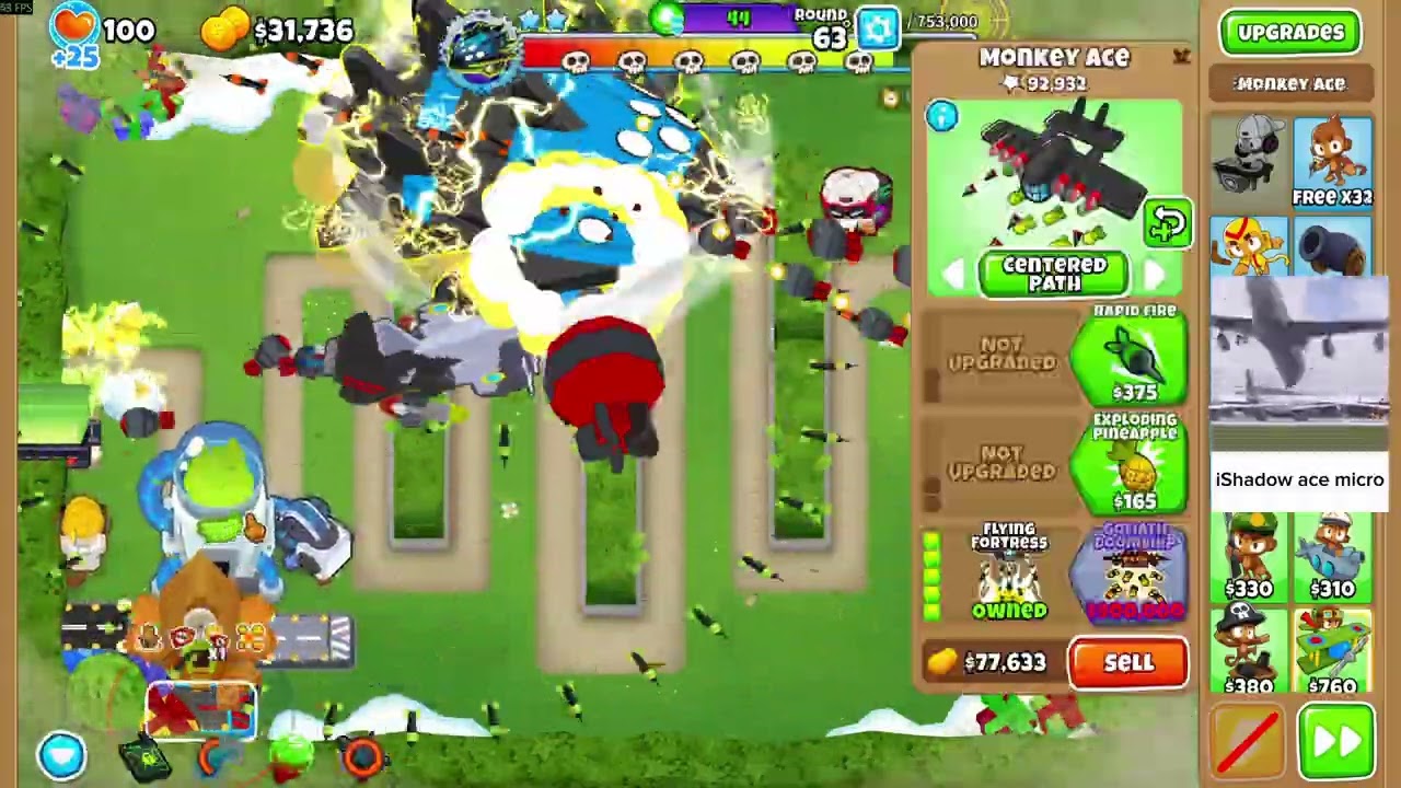 [BTD6] 108 rounds of ace micro ASMR to start 2026 at rock bottom so it only goes up (52 tier fail)