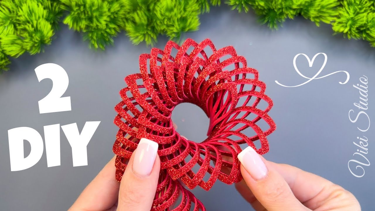 WOW! 💥 2 DIY AMAZING Flowers Making Idea With Glitter Foam Sheet