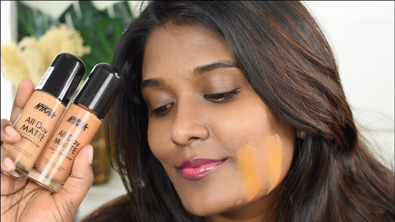Обзор тональной основы Nykaa All Day Matte Foundation ||Кофе против мёда