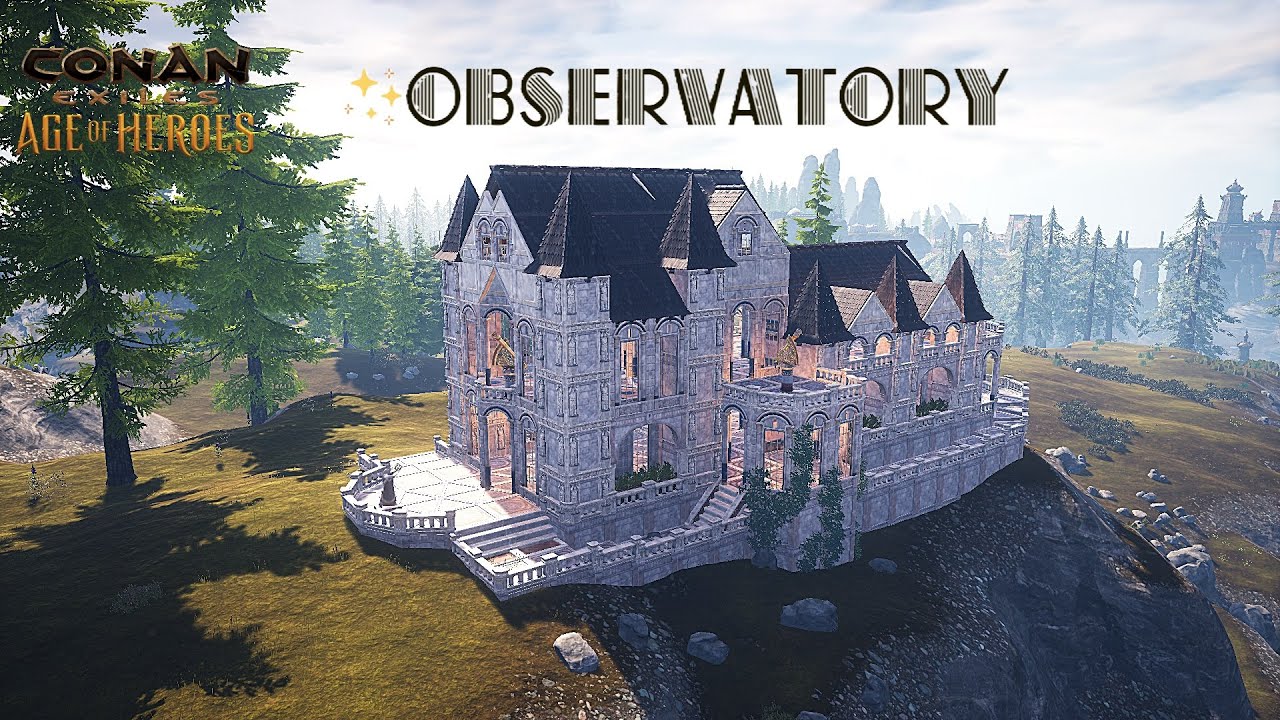 Conan Exiles how to build Observatory  | Speed Build | NO Mods | Age of Heroes