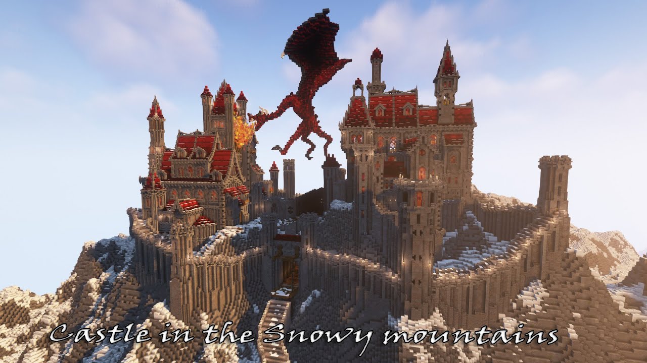 Castle in the snowy mountains