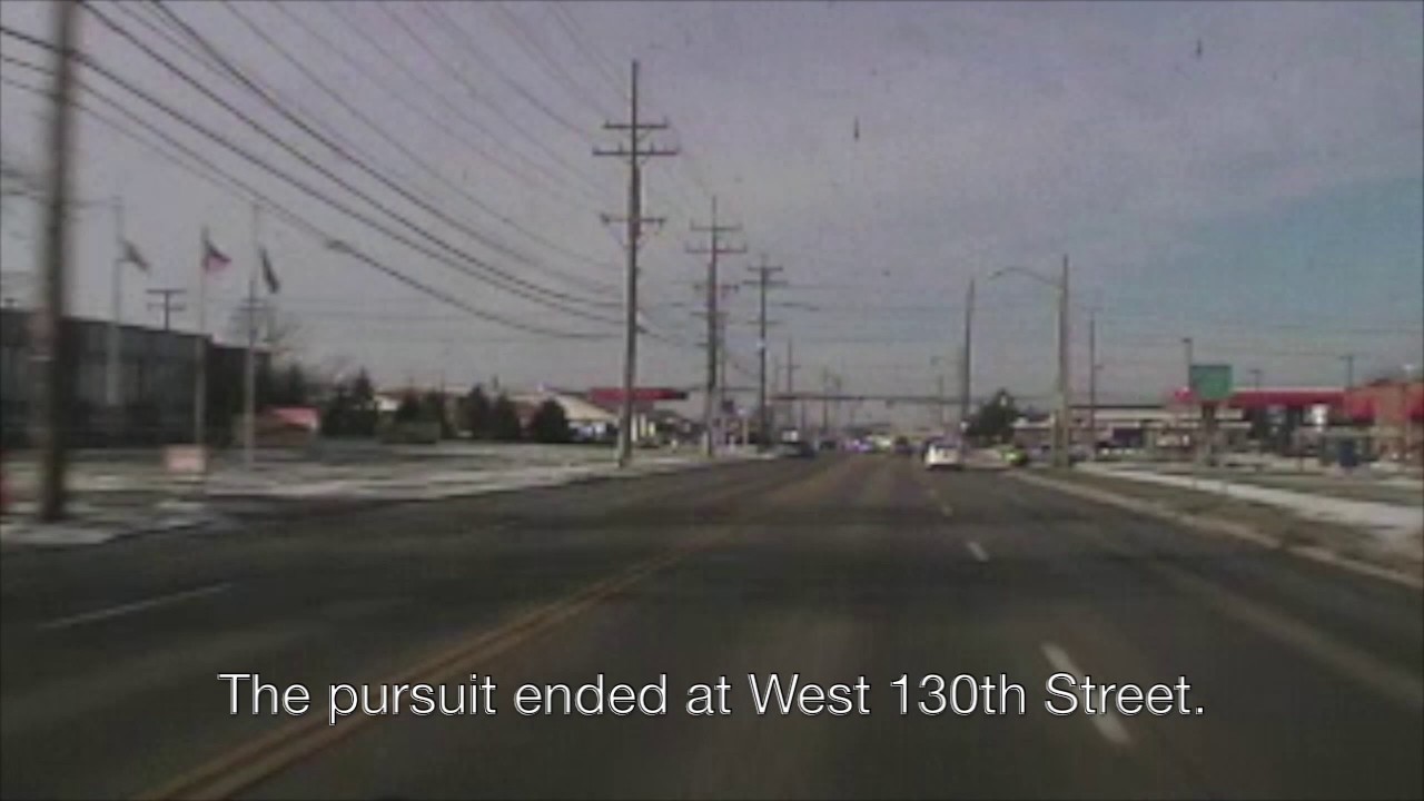 Dash cam shows 100 mph police chase in Parma Heights