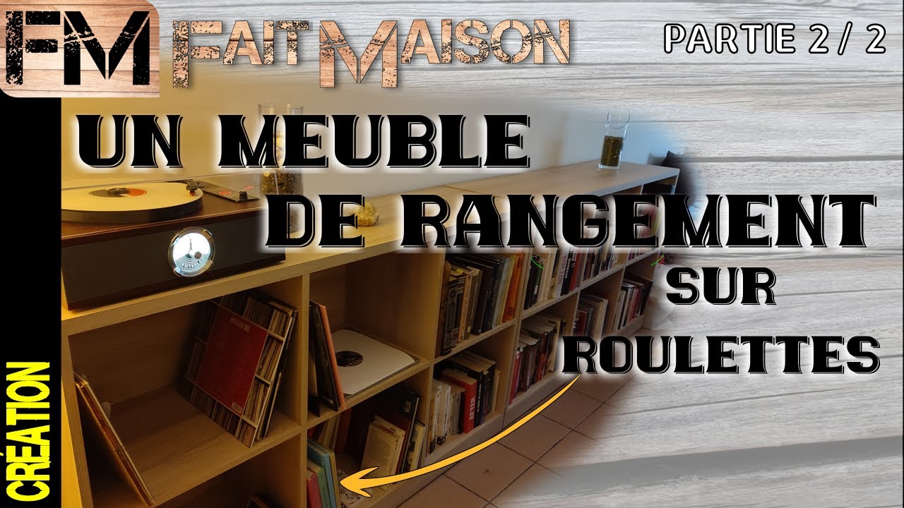 Création d'un meuble de rangement en mélaminé sur roulettes (partie 2)