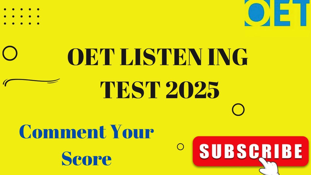 OET LISTENING TEST 2025 #oet #oetexam #oetnursing #oetlisteningtest