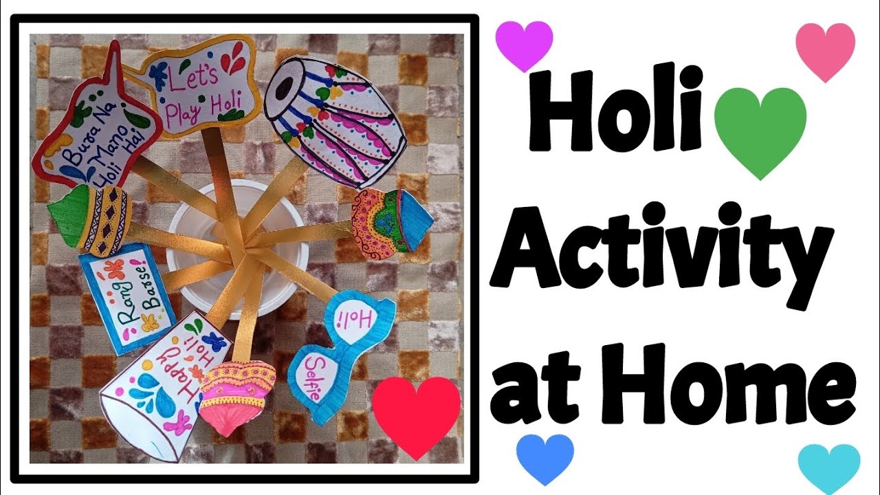 Holi activity and small craft idea. 