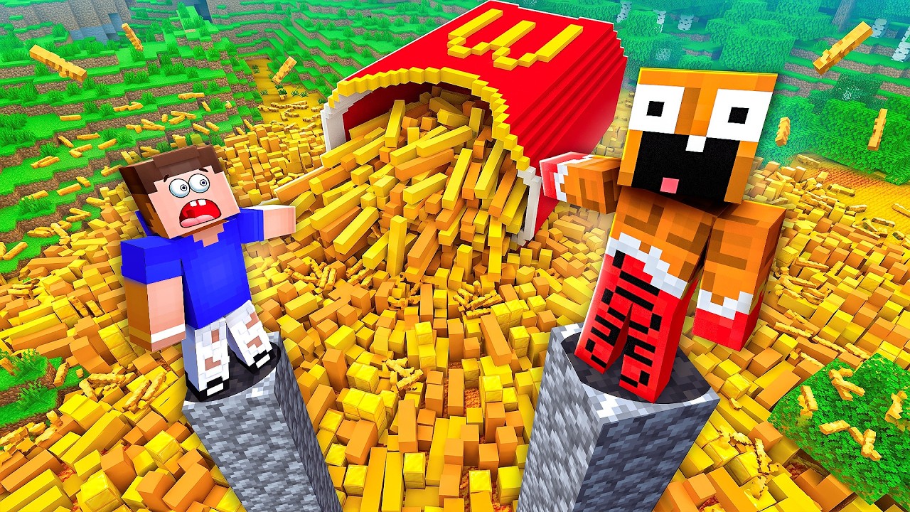 🍟ПОЛ - ЭТО КАРТОШКА ФРИ!😱 ВЫЖИВИ ЧЕЛЛЕНДЖ В МАЙНКРАФТ!