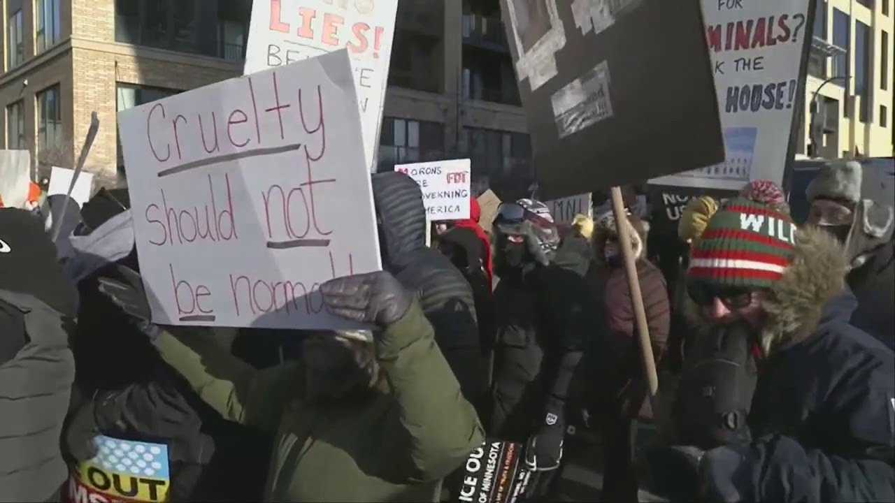 ICE Out march in frigid Minneapolis weather [RAW]