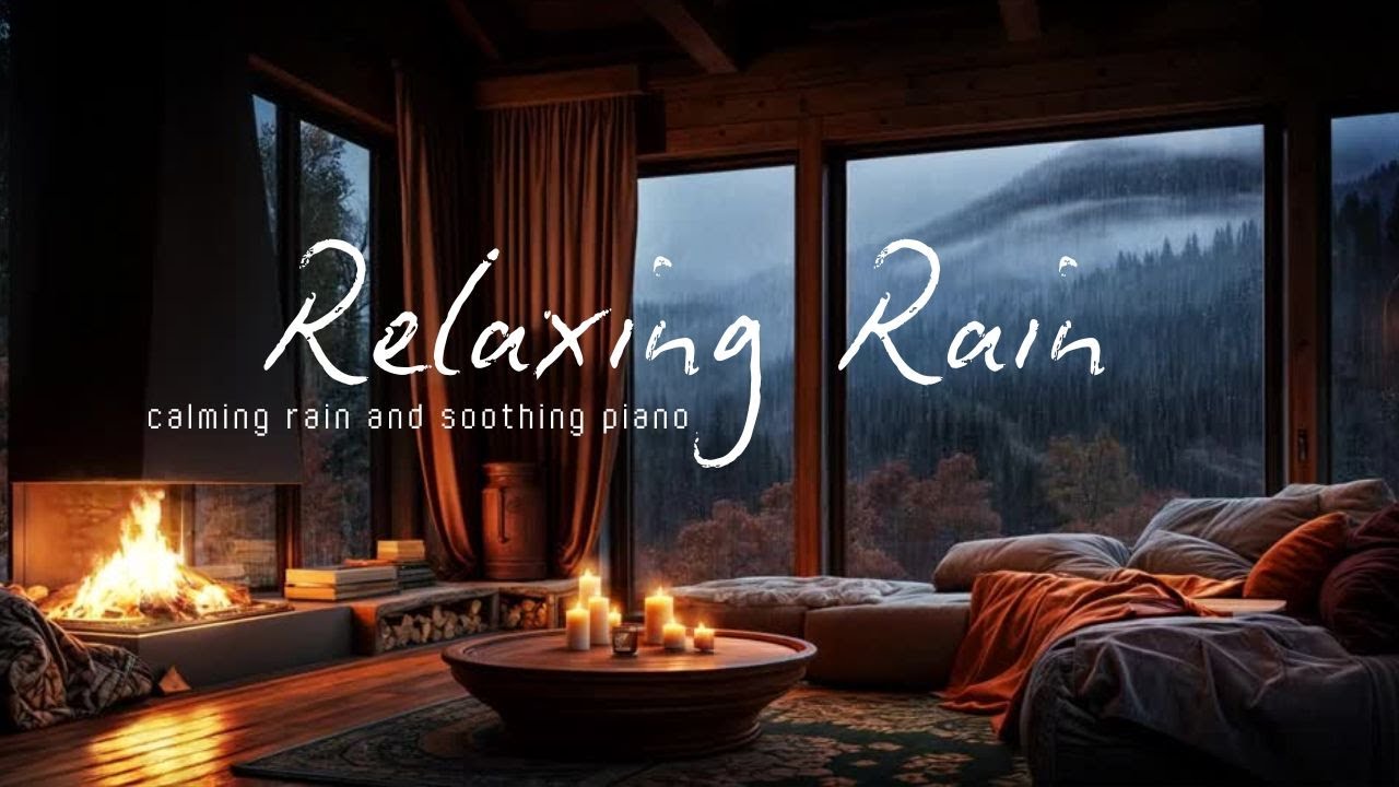 Relaxing Rain with Soft Piano (10 Hours) | Calm Background Sounds for Sleep, Study & Relaxation