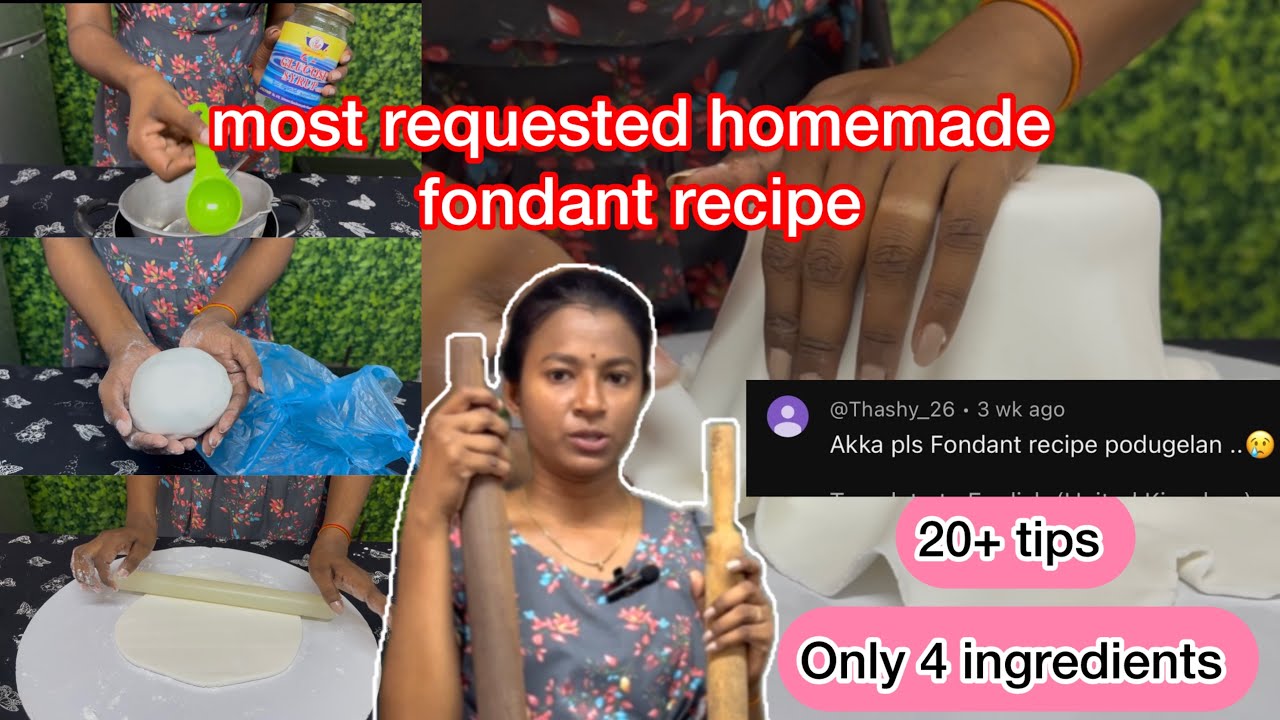 Most requested video//how to make fondant recipe|elastic fondant தமிழில் part 1@kekeeaesthetic 🇱🇰