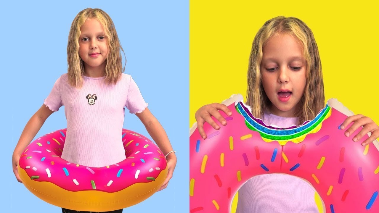 აუზში საკვების მოტანის 10 გზა! სახალისო ხრიკები საჭმელთან ერთად | ამელკა კარამელკა