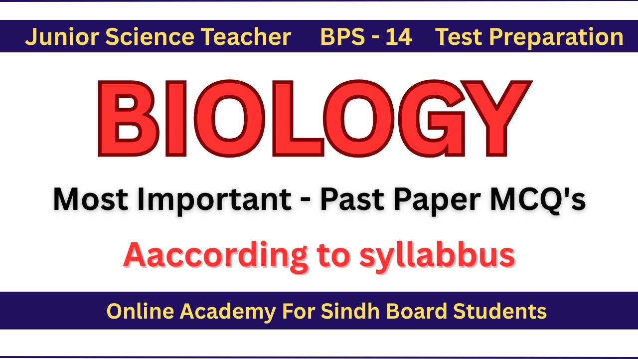 BIOLOGY | JST Test Preparation 2026 | JST BPS-14  According to the syllabus