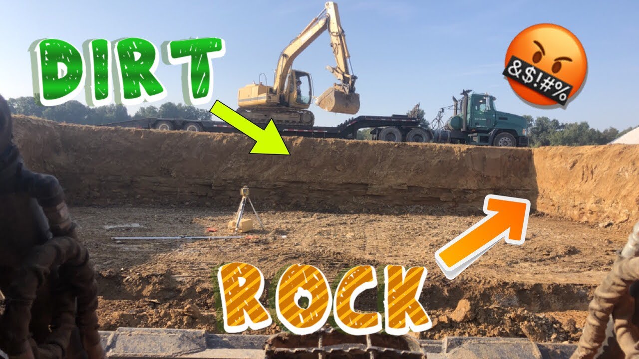 Never easy digging basement with John Deere 120 and hit Rock 🙄🤷‍♂️🤦‍♂️🤔