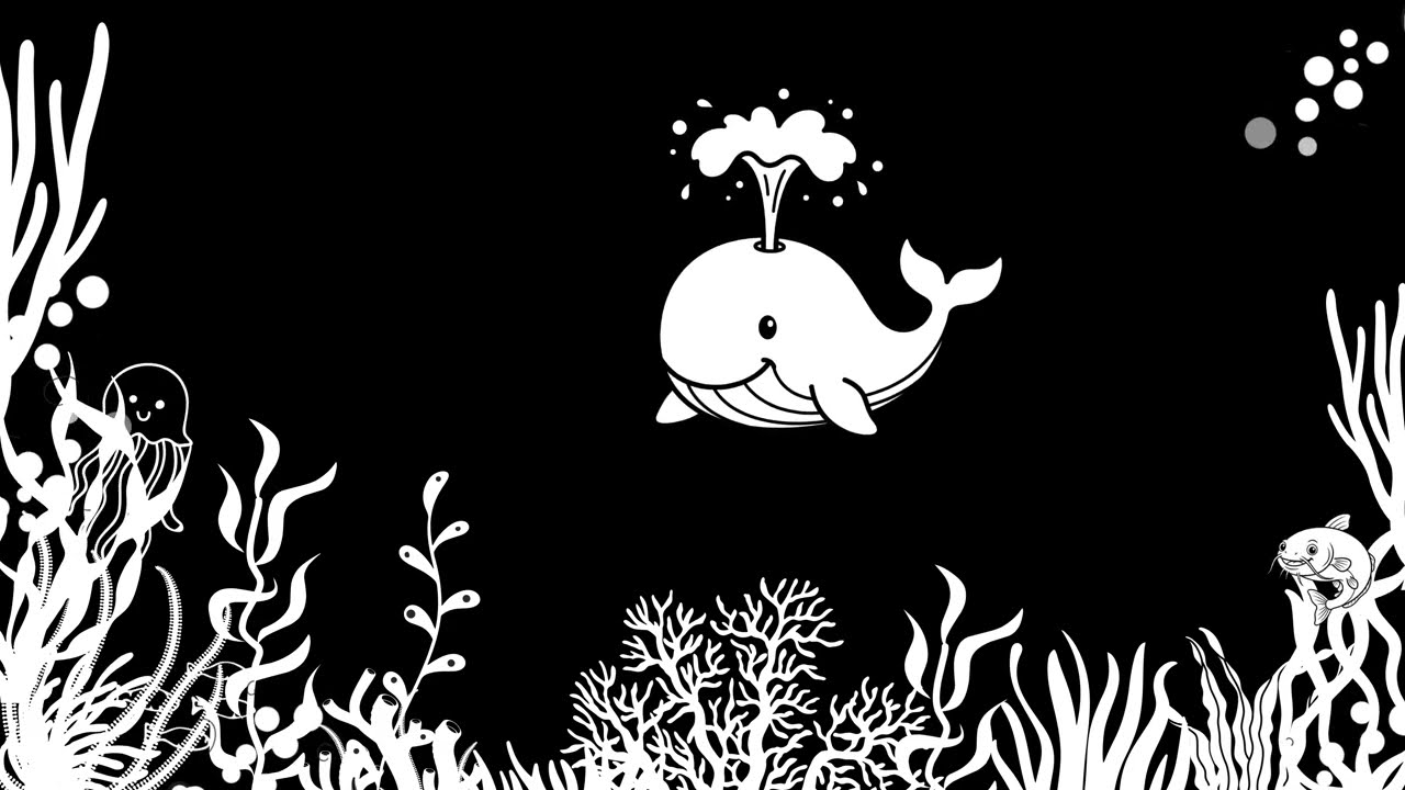 Underwater Fun | Baby Sensory Underwater Animals | High-Contrast Monochrome Visuals