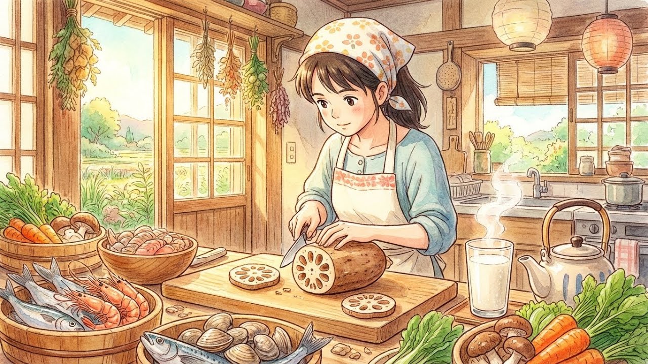 A cozy Day in my Home | 02 hours | Cozy Moments | Ghibli Style Video