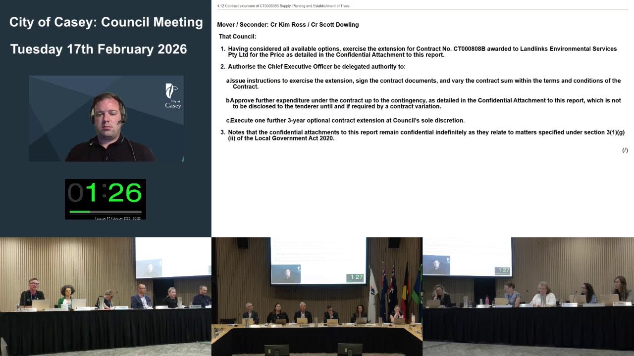 City Of Casey - Council Meeting 17 February