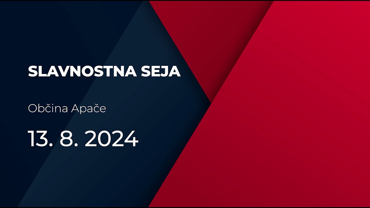 Občina Apače - SLAVNOSTNA SEJA (13. 8. 2024)