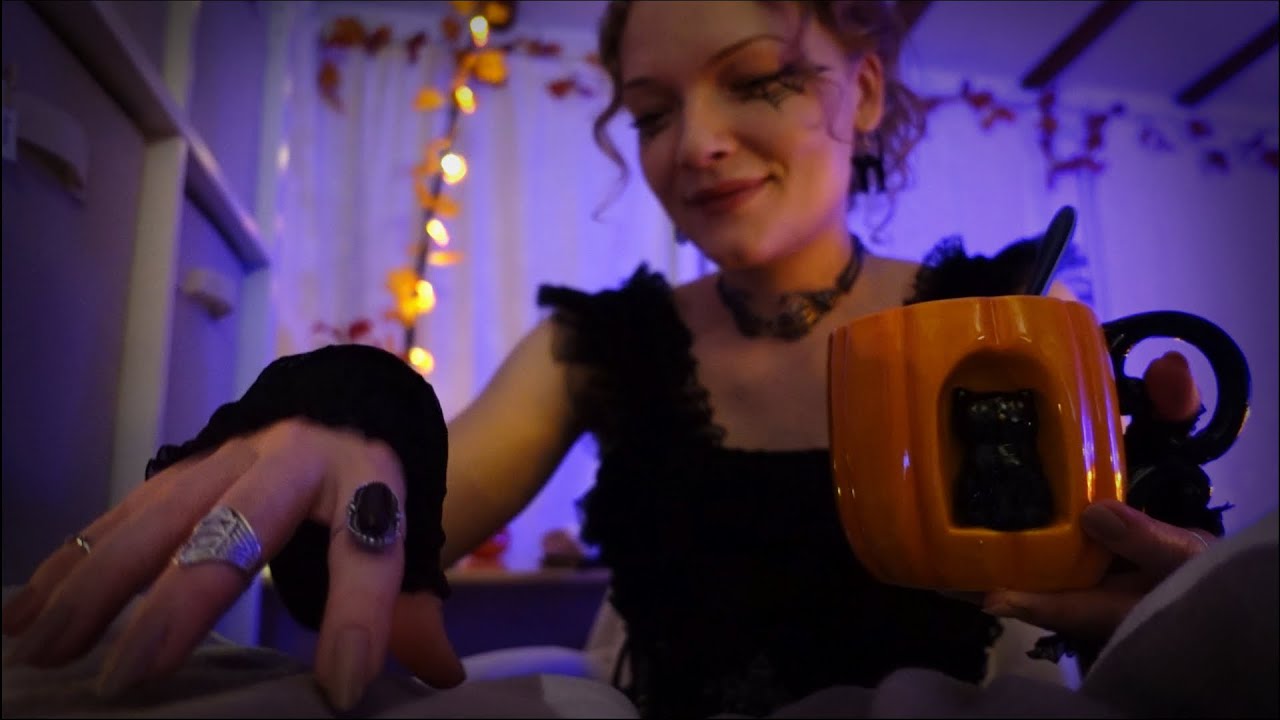 ASMR 🎃 Snarky Sister checks in on You during her Halloween Party 👻🍬